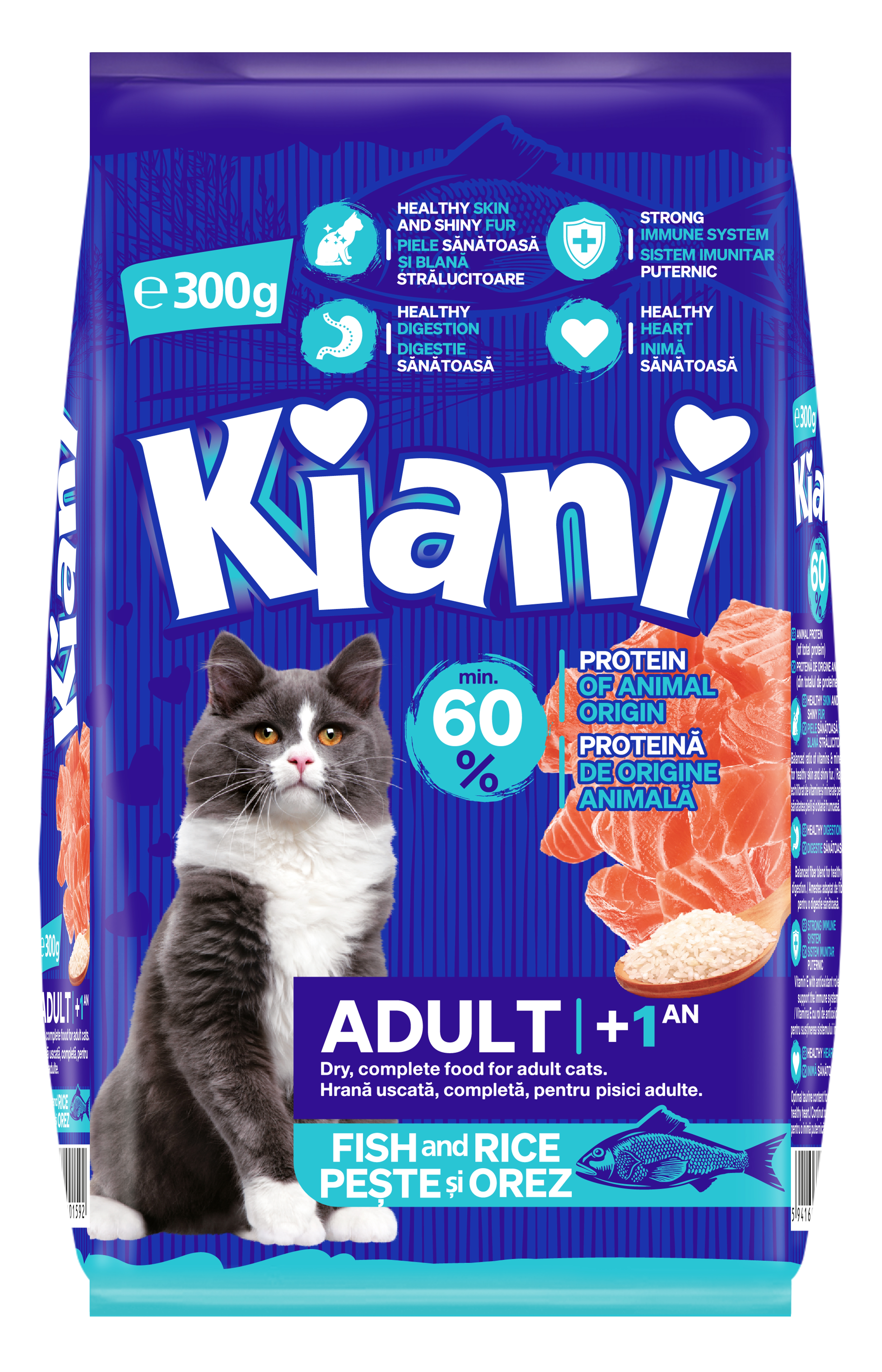 KIANI Adult All Breed cu PEȘTE și OREZ (+1an)